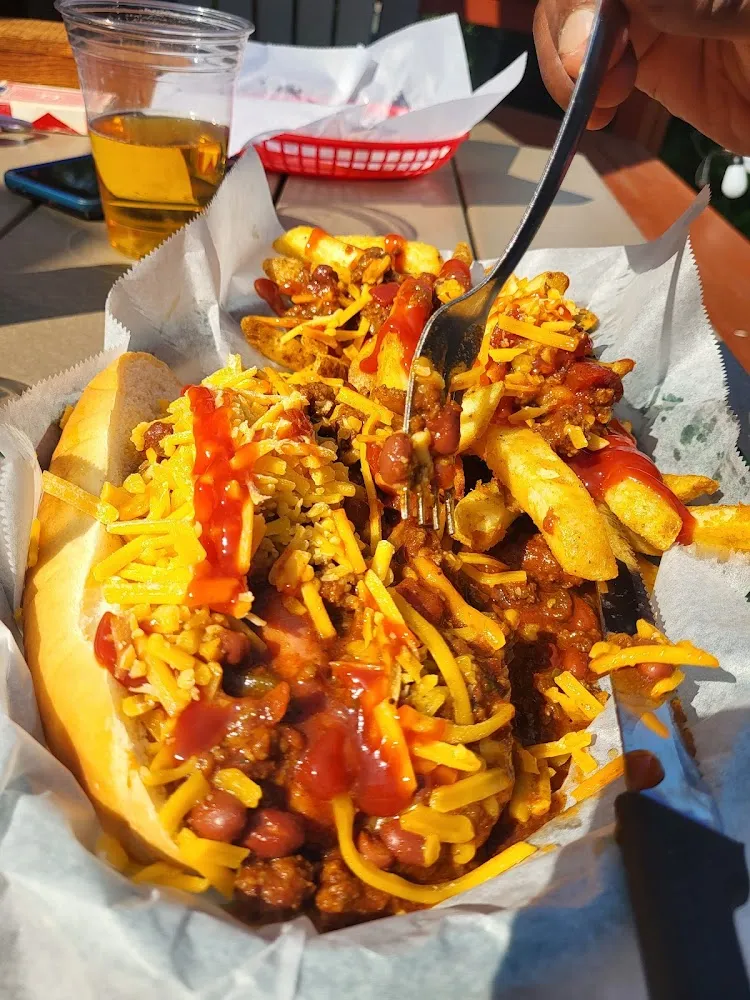 Chili Dog and Fries